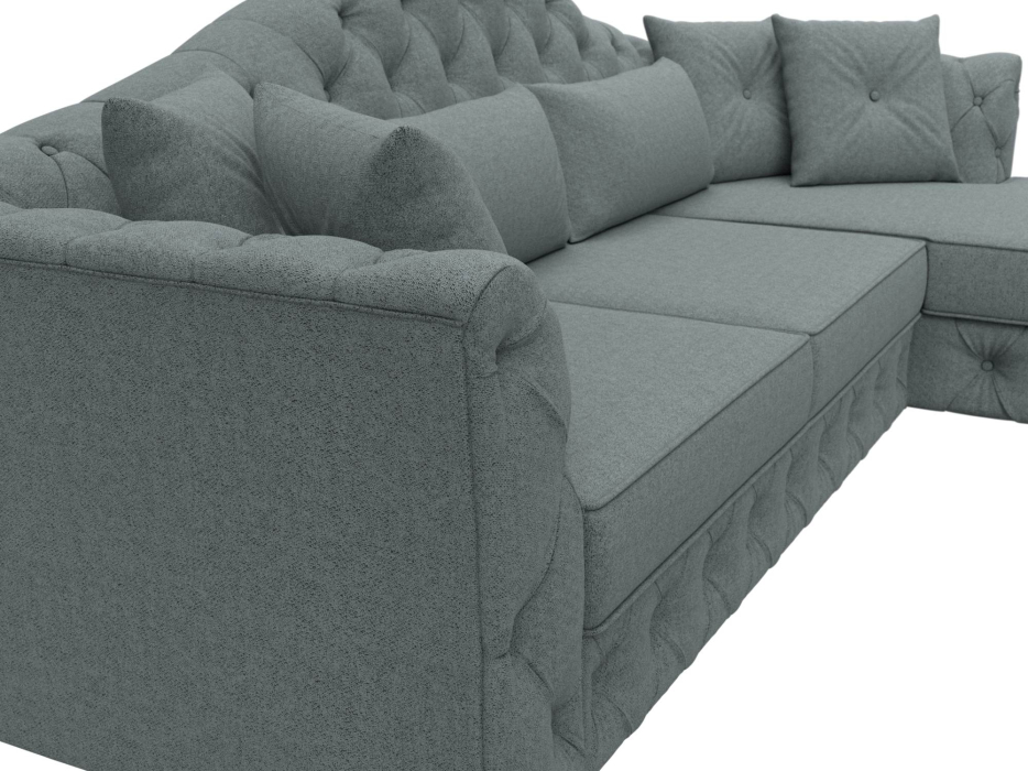 Диваны угловые в гостиную, Диван угловой Артис правый угол, рогожка Амур