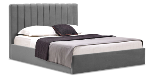 Двуспальная кровать СТРАЙП 180х200, с подъемным механизмом, велюр