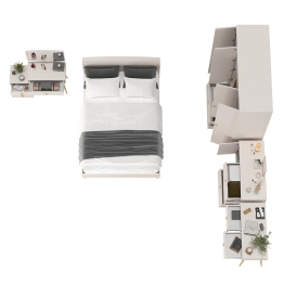 Набор корпусной мебели в спальню Афина с кроватью 1400