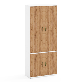 Шкаф с вешалкой для одежды и полками Лидер-8 МД 20Б