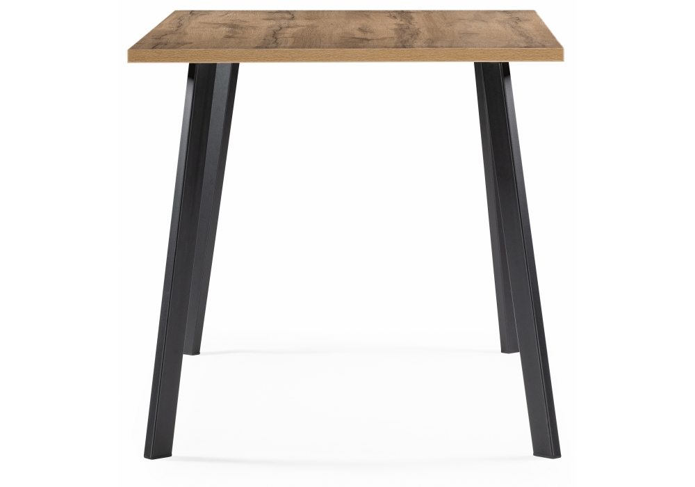 Обеденные столы, Стол деревянный Тринити Лофт 120 25 мм дуб вотан / матовый черный