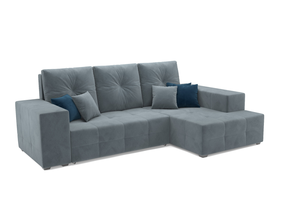 Диваны угловые в гостиную, Диван угловой Монреаль Правый угол (Велюр)