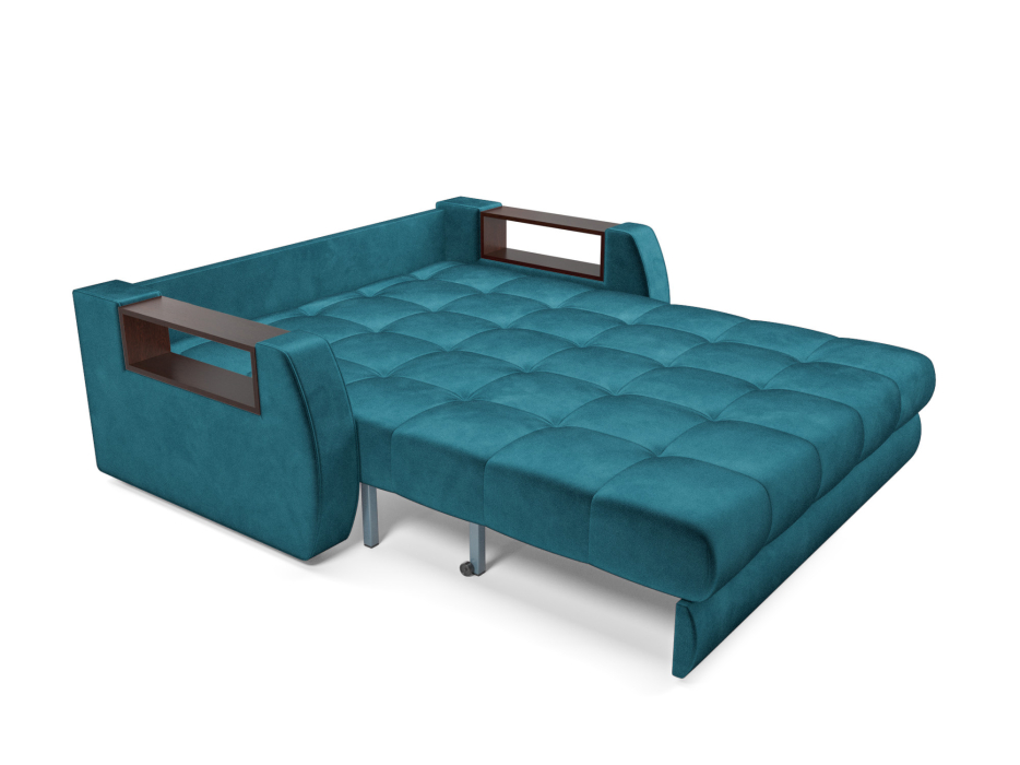 Диваны с ящиком для белья, Диван аккордеон Барон №3 НПБ 140х200 Бархат