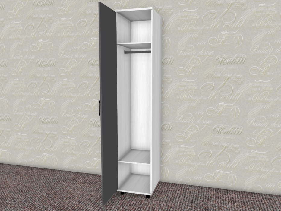 Шкафы одностворчатые, Модульная система Грейс Шкаф ШК-5027  Снежный Ясень