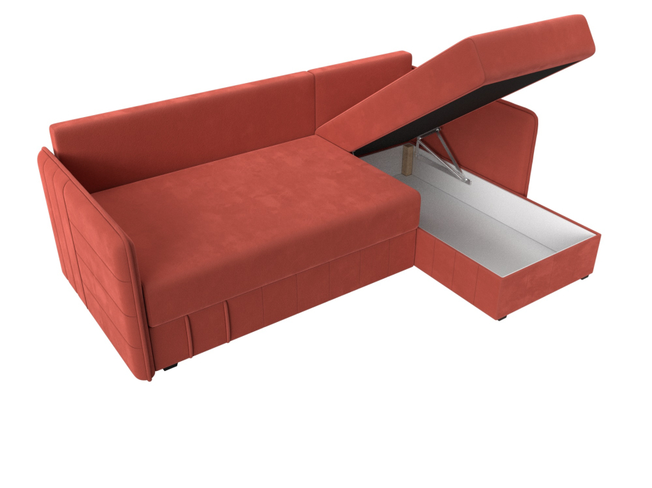 Диваны угловые в гостиную, Диван угловой Слим универсальный угол, микровельвет