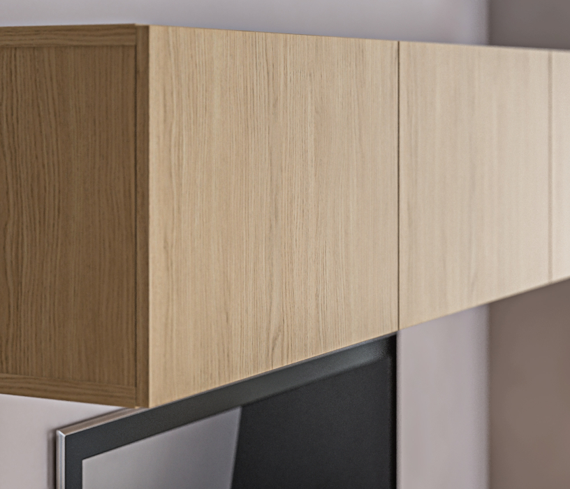 Стенки для гостиной, Гостиная (стенка) на ножках Тренд Дуб Винченца / ЛДСП Дуб Винченца