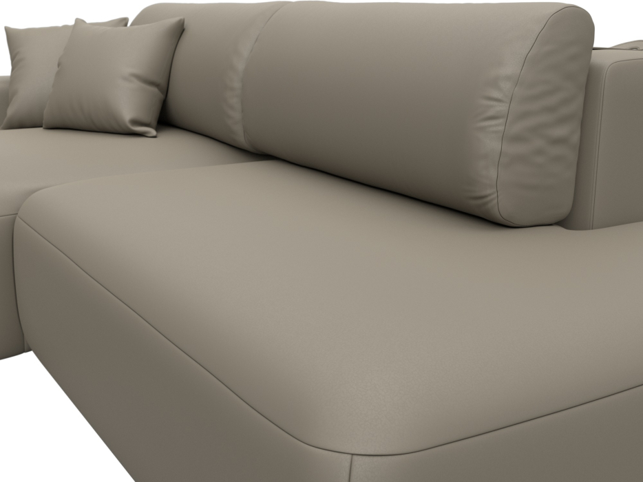 Диваны угловые в гостиную, Диван угловой Лига-036 НПБ Модерн левый угол, экокожа GRIFON