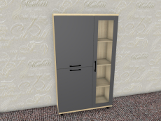 Шкафы распашные, Модульная система Грейс Шкаф ШК-5081  Ясень Асахи