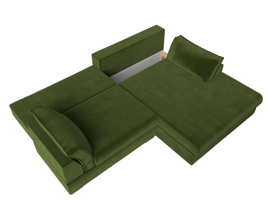 Диваны угловые в гостиную, Угловой диван Пекин угол правый, микровельвет