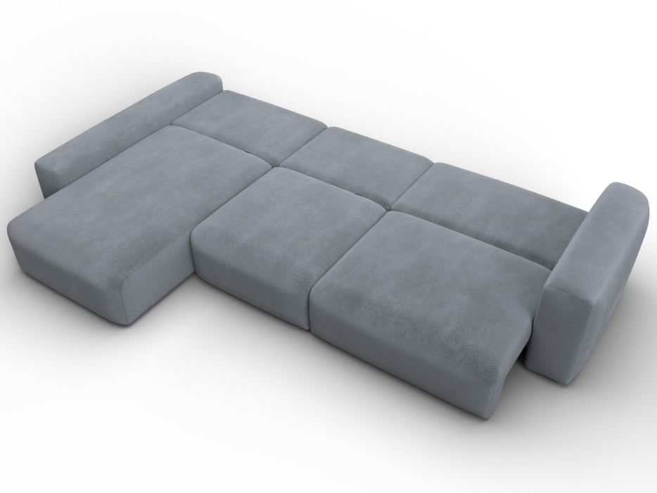 Диваны угловые в гостиную, Диван угловой Лига-066 НПБ Лонг угол левый, велюр TOWER