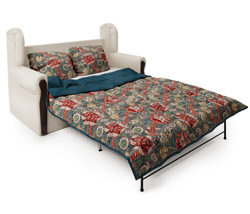 Диваны с ящиком для белья, Диван-кровать Классика 2М, экокожа/велюр