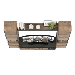 Индустриальная гостиная в стиле лофт с подсветкой Трувор № 17