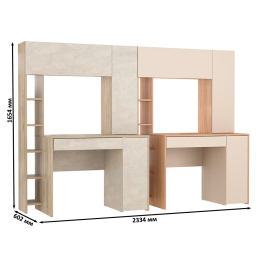 Два стола с надстройкой Mobi Комфорт 12.71