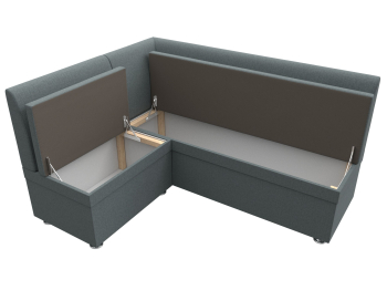 Диван кухонный угловой Уют левый угол, рогожка Амур