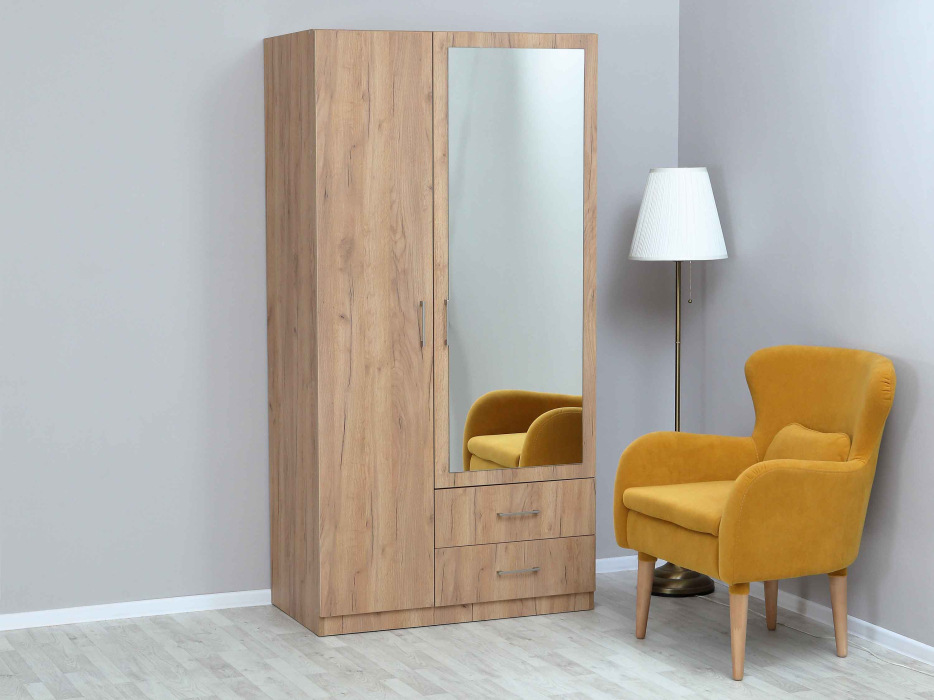 Шкафы распашные, Шкаф 2-х дверный с зеркалом 1005х560х1990