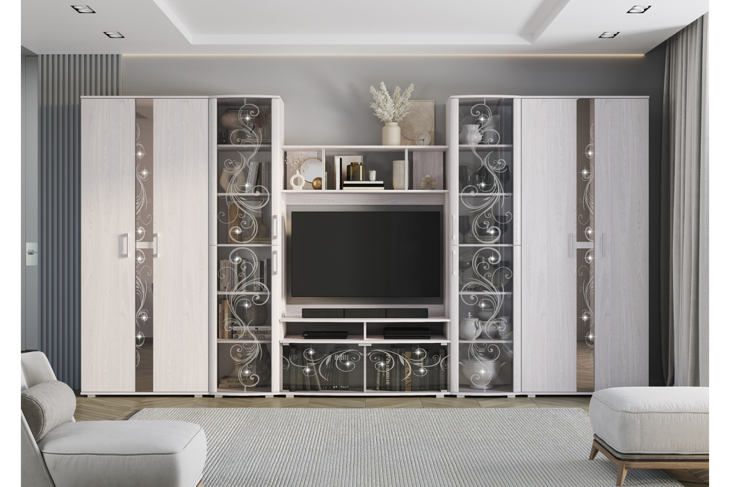 Стенки для гостиной, Гостиная модульная Флоренция, Комплект 4