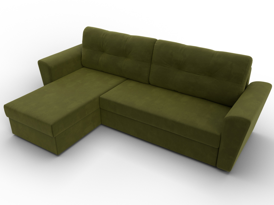 Диваны угловые в гостиную, Угловой диван Амстердам Лайт левый угол, микровельвет