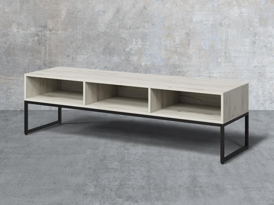 ТВ-тумбы, Тумба Айсберг Лофт большая/открытая Черный