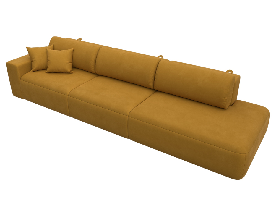 Диваны еврокнижки, Диван прямой Лига-036 НПБ Модерн Лонг подлокотник слева, велюр BRUT