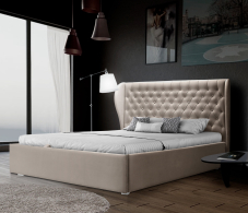 Мягкая кровать, Кровать Мишель 1400 с подъемным механизмом, микровелюр