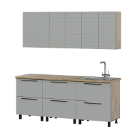 Кухонные гарнитуры, КГ Этна Софт Грей Гиза 4_2,0