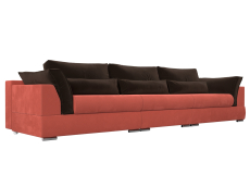 Диваны с ящиком для белья, Прямой диван Пекин Long, микровельвет