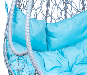 Подвесное кресло Leset Рико, каркас Серый металлик, подушка Бирюза яркая