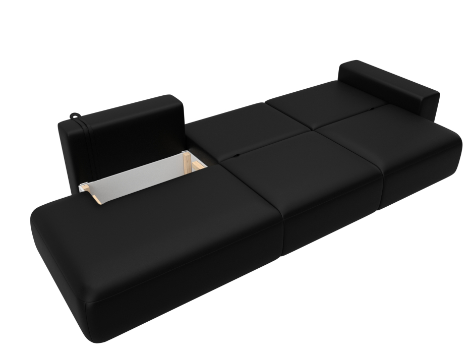 Диваны еврокнижки, Диван прямой Лига-036 НПБ Модерн Лонг подлокотник справа, экокожа GRIFON