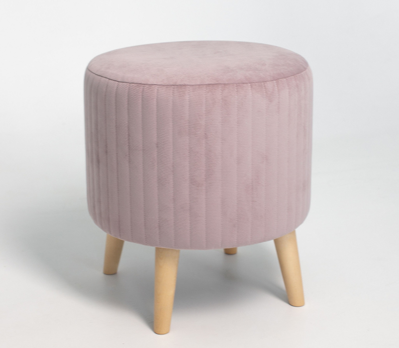 Пуф в прихожую, А-1 Пуф круглый стеганный (на ножках)