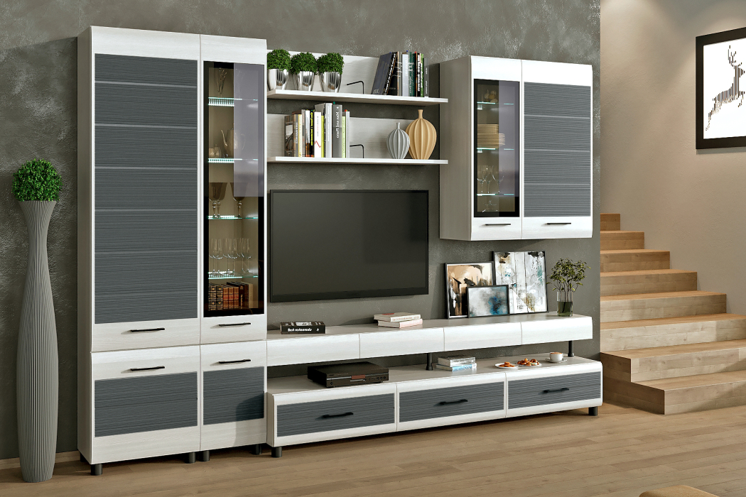 Стенки для гостиной, Модульная гостиная Камелия композиция 1