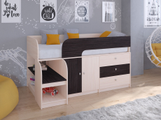 Кровати-чердаки, Кровать-чердак Астра 9 V1 Дуб молочный