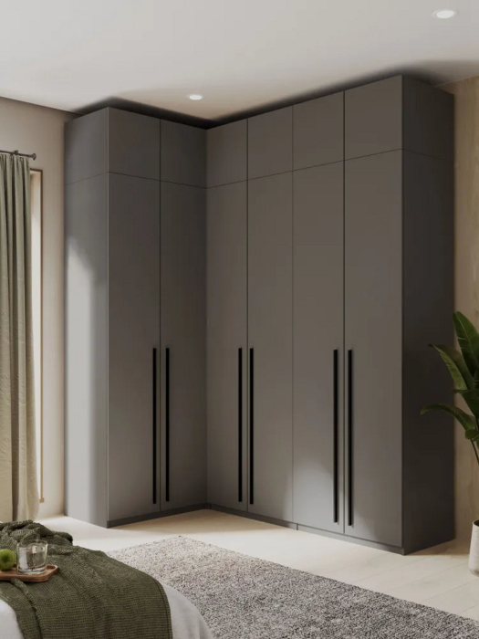 Угловые шкафы, Угловой шкаф для одежды распашной с ящиками и антресолью София 2600х2100х1300 мм