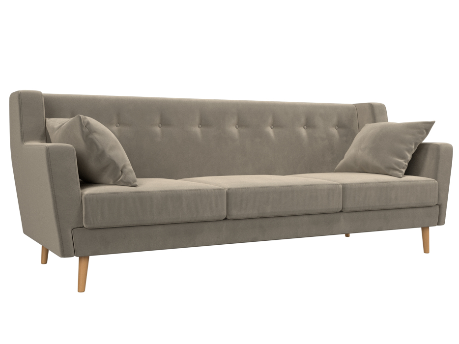 Диваны прямые кухонные, Прямой диван Брайтон 3, микровельвет