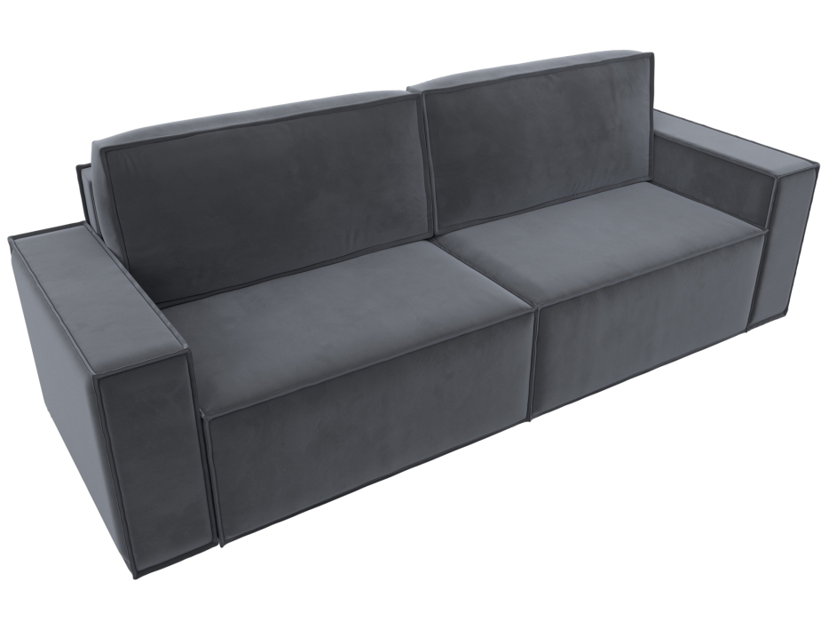 Диваны еврокнижки, Диван прямой Куба Лайт, велюр SEVEN