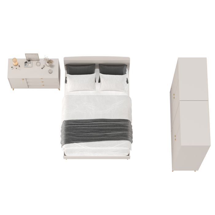 Спальные гарнитуры, Спальня Афина Сп-18 кровать 1400 с комодом и двумя шкафами