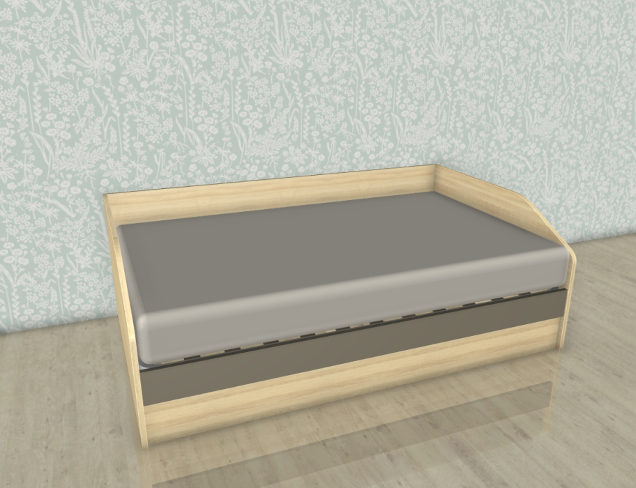 Кровати 120х200, Модульная система Карина Кровать КР-119 Ясень Асахи