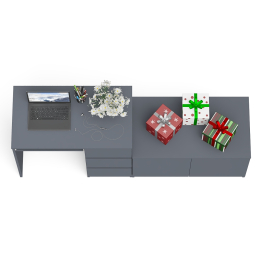 Тумба Мори МА900.1 и стол компьютерный МС-6 ящики справа