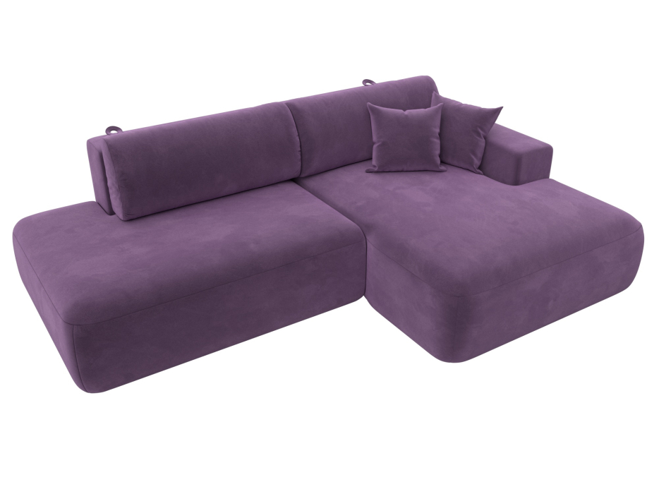 Диваны угловые в гостиную, Диван угловой Лига-036 Модерн правый угол, микровельвет