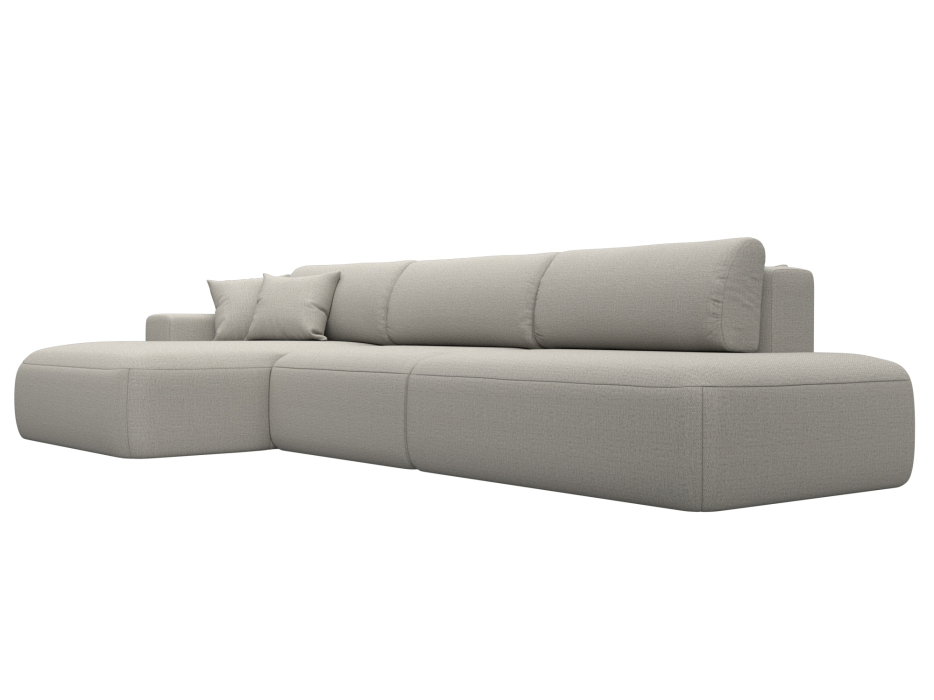 Диваны угловые в гостиную, Диван угловой Лига-036 НПБ Модерн Лонг левый угол, рогожка Амур