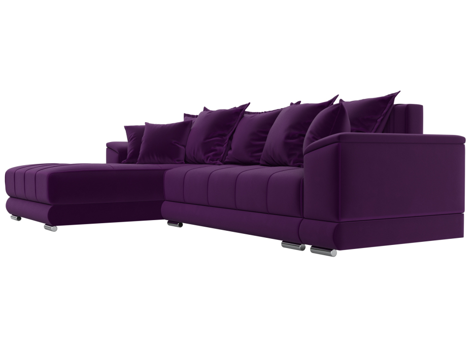 Диваны угловые в гостиную, Угловой диван НордСтар левый угол, микровельвет