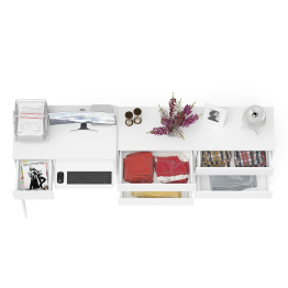 Комод 6-ть ящиков Мори 1380 и стол компьютерный МС-1 дверка и ящик слева