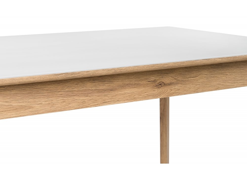 Обеденные столы, Стол стеклянный Арья дуб монтана/белый