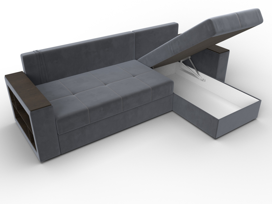 Диваны угловые в гостиную, Диван угловой Дубай Лайт угол универсальный, велюр