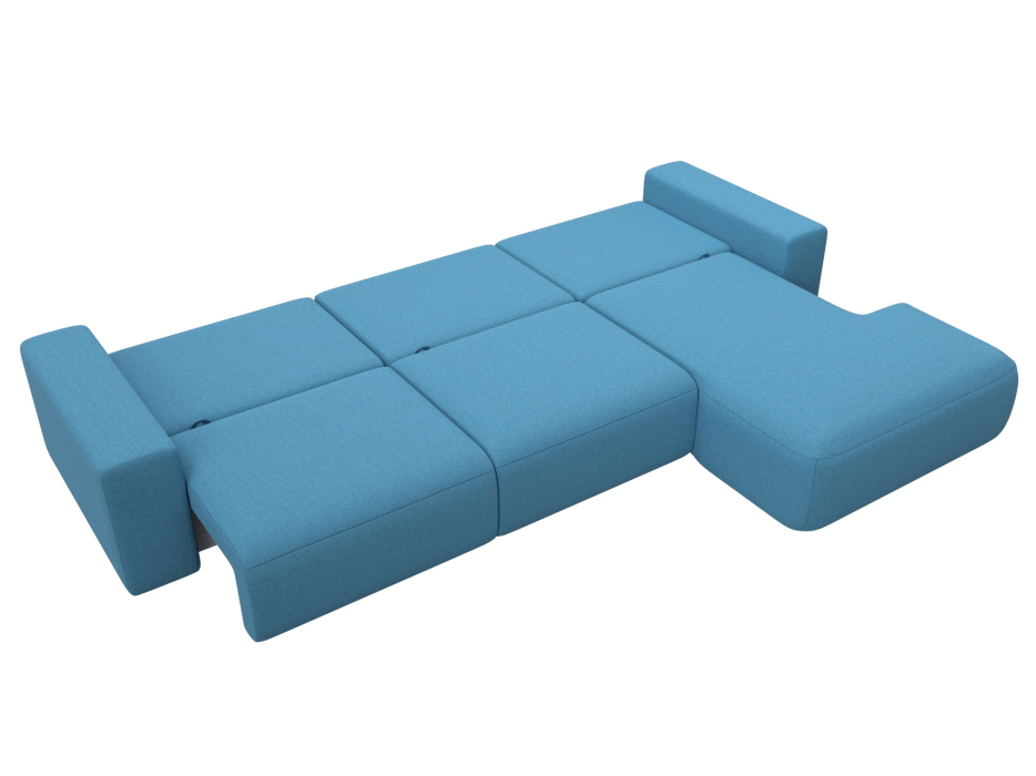 Диваны угловые в гостиную, Диван угловой Лига-036 НПБ Классик Лонг правый угол, рогожка Амур