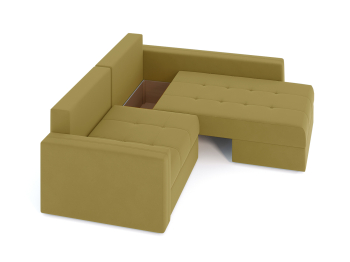 Диван-кровать угловой Брест 2 секции еврокнижка, велюр