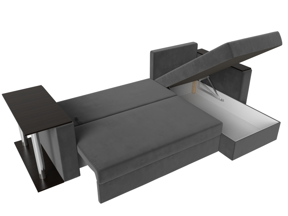 Диваны угловые в гостиную, Угловой диван Атланта правый угол, велюр