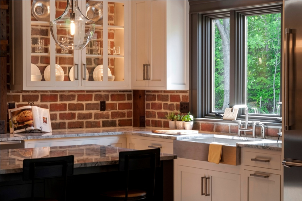 Стеновые панели из АБС-пластика, Кухонный фартук Кирпичи лофт 2000x600x1.5 мм глянец