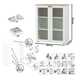 Тумба-витрина Остин 16.394.01