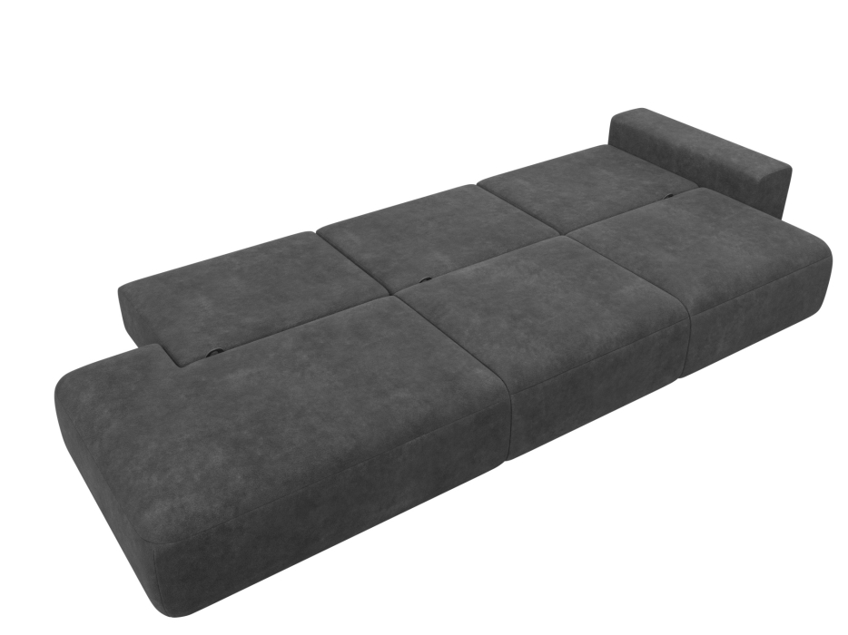 Диваны еврокнижки, Диван прямой Лига-036 НПБ Модерн Лонг подлокотник справа, велюр BRUT