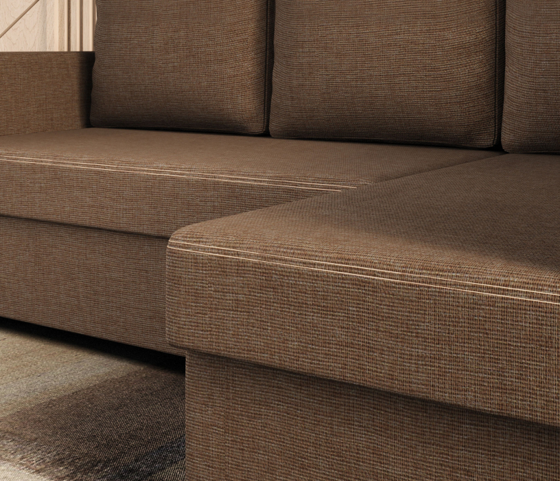 Диваны угловые в гостиную, Диван угловой Джессика 2 правый, рогожка